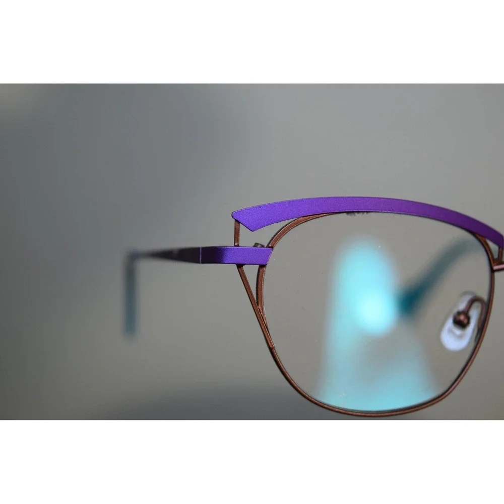 Jean Lafont OFFICIELLE 7802‎ Eyeglasses Purple Copper Blue 50 19 143 France